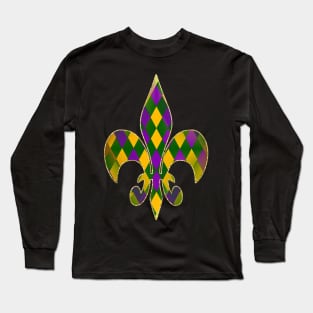 Harlequin Mardi Gras Long Sleeve T-Shirt